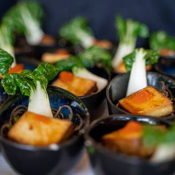 Teriyaki Tofu mit Pak Choi und gebratenen Nudeln im Reduce Hotel Vital ****S 