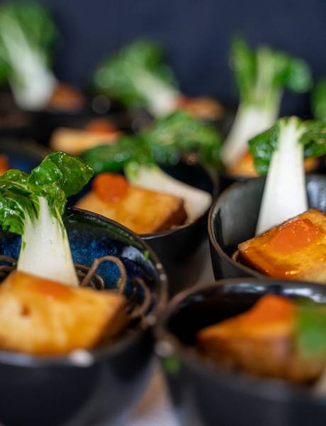 Teriyaki Tofu mit Pak Choi und gebratenen Nudeln im Reduce Hotel Vital ****S 