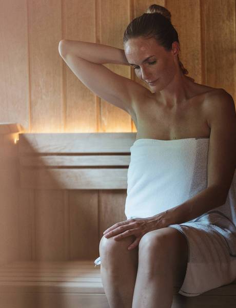 Saunalandschaft im Hotel Vital