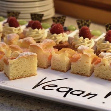 Vegane Desserts stehen im REDUCE Hotel Vital ****S täglich auf der Speisekarte