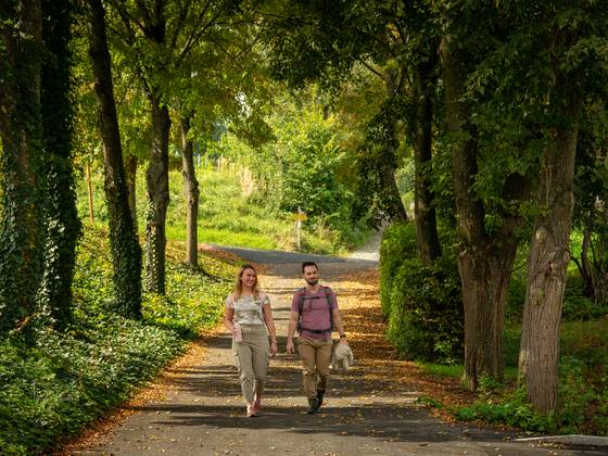Pärchen wandert durch das idyllische Südburgenland 